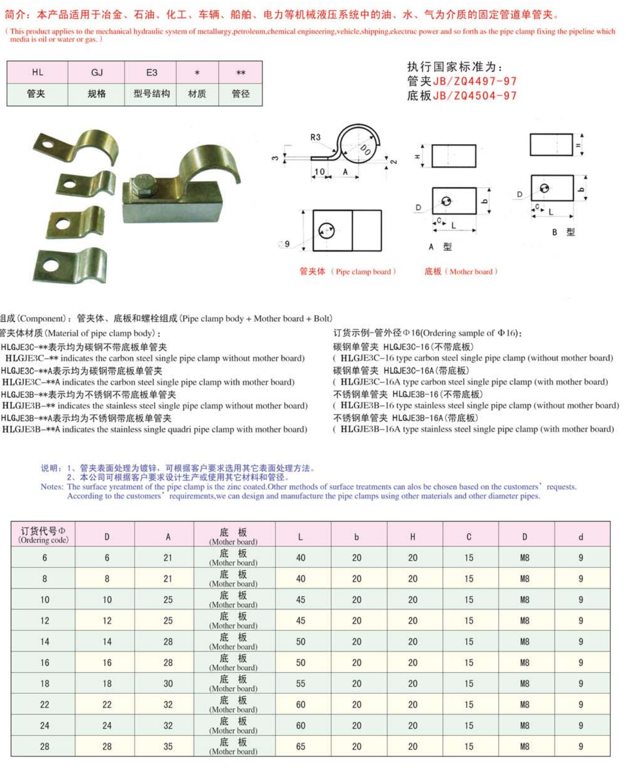 單邊管夾